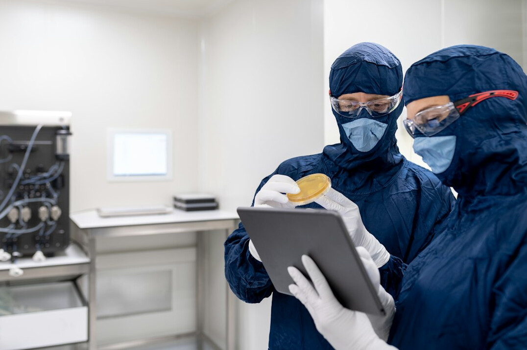 team of investigators reviewing documents