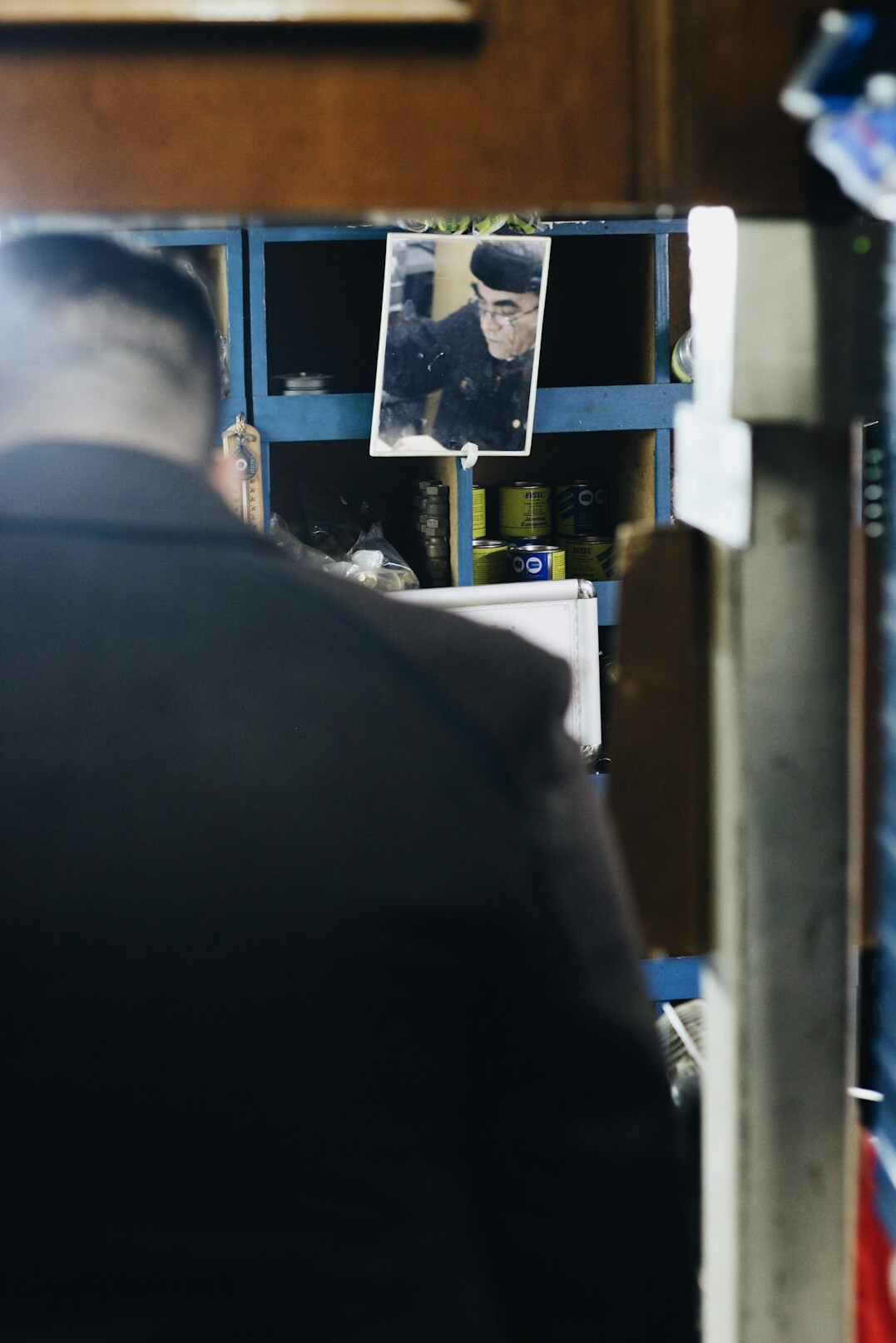 detective examining evidence