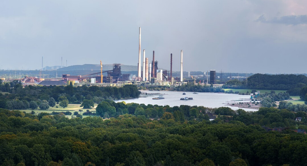 polluted river from factory