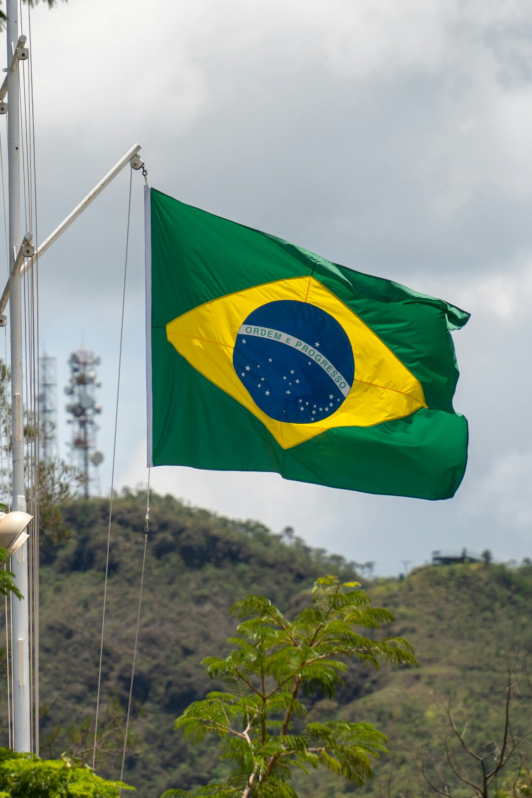 brazil flag waving